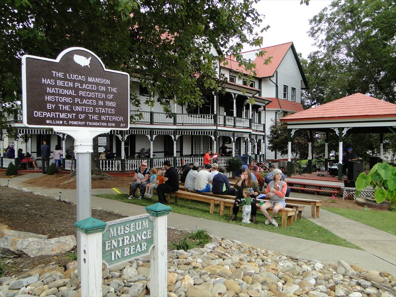 Lucas Mansion and Gazebo Stage