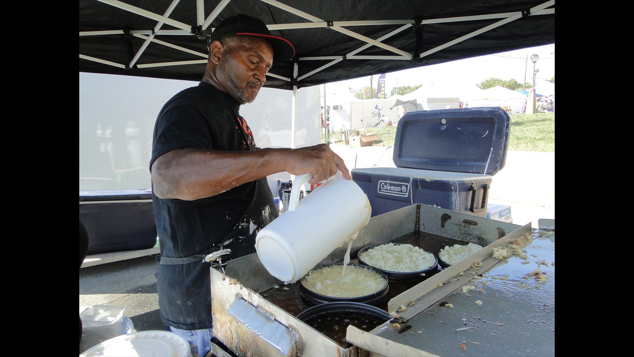 Funnel cakes on the way to your plate!